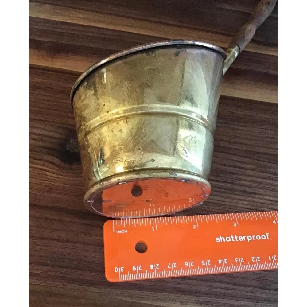 Vintage Holland Copper Brass Miniature Cauldron Pot Set 4.5
